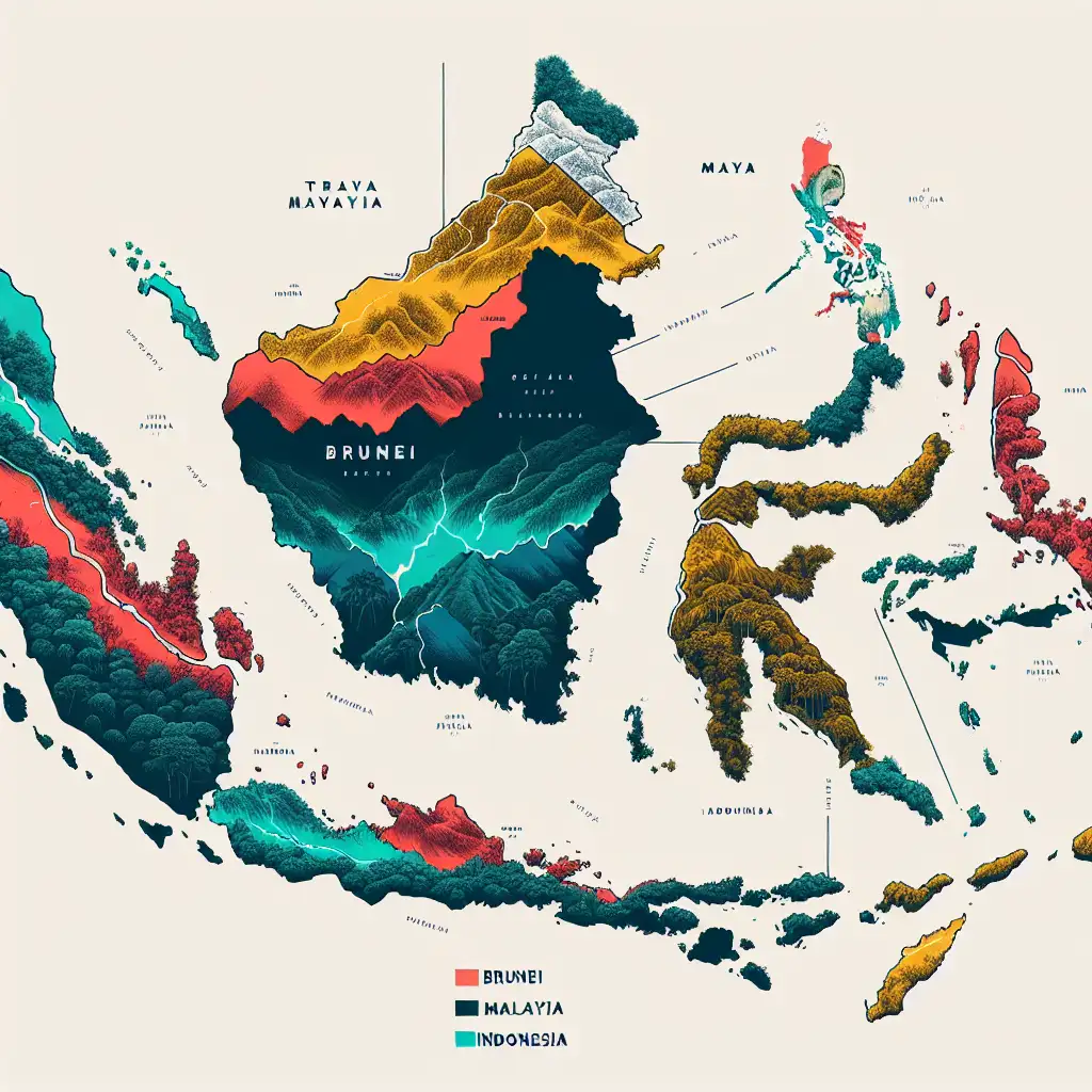 Pourquoi l'île de Bornéo est-elle partagée entre plusieurs pays ?