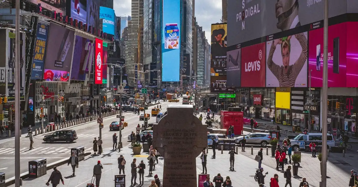 Quelle ville abrite la célèbre place Times Square ?