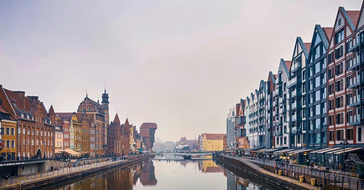 Combien de temps pour aller d'Amsterdam à Gdańsk en bus ou train ?