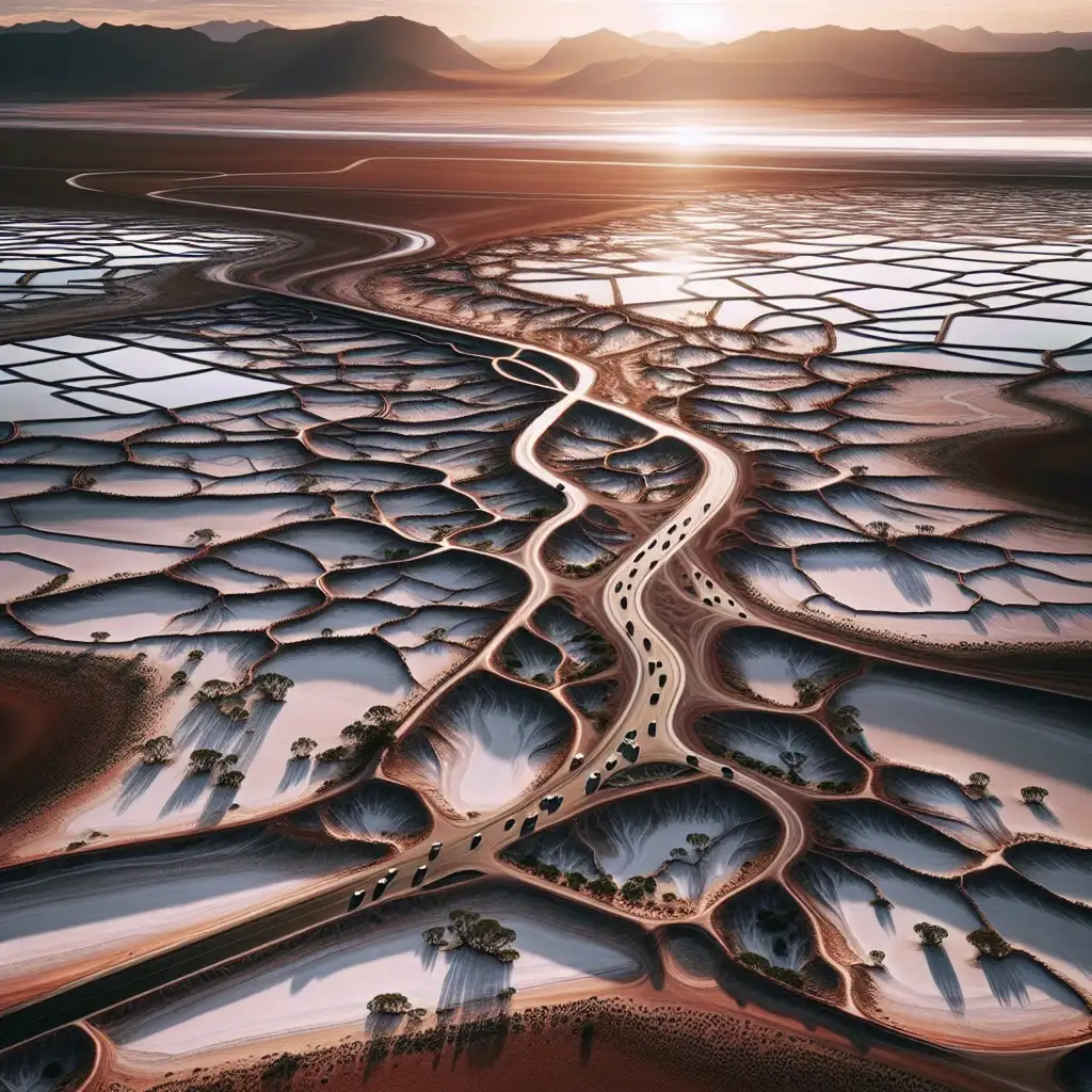 Quelles salines existent dans le désert de Gibson en Australie ?