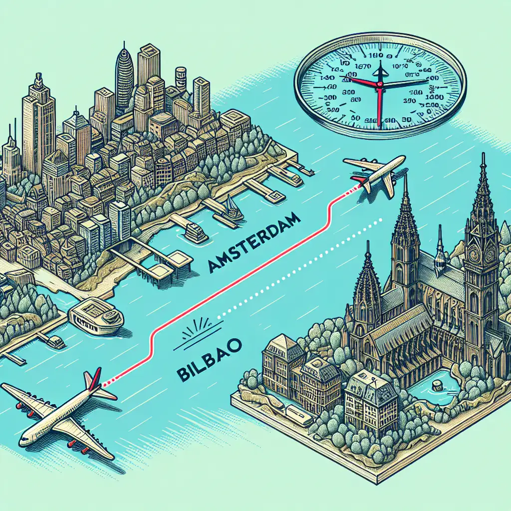 Quel est le temps de vol d'Amsterdam à Bilbao ?