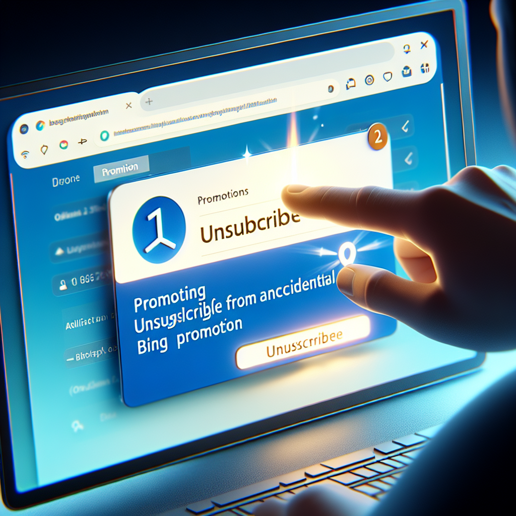 Comment se désabonner d'une promo Bing par erreur ?